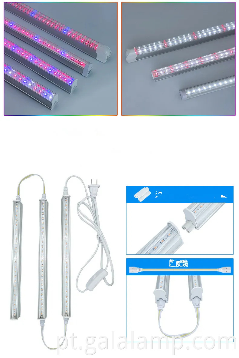 Cultive mudas, suplemento luz para crescimento, luz de planta T5 de espectro completo